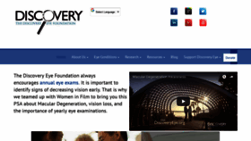 What Discoveryeye.org website looked like in 2018 (5 years ago)