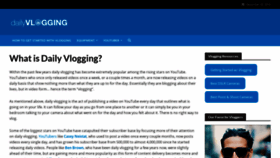 What Dailyvlogging.com website looked like in 2018 (5 years ago)