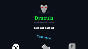 What Draculatheme.com website looked like in 2019 (5 years ago)