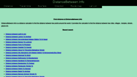 What Distancebetween.info website looked like in 2019 (5 years ago)
