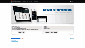 What Developers.deezer.com website looked like in 2019 (5 years ago)