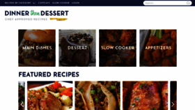 What Dinnerthendessert.com website looked like in 2019 (5 years ago)