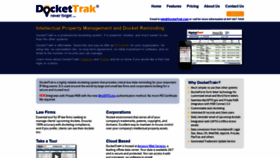 What Dockettrak.com website looked like in 2019 (5 years ago)
