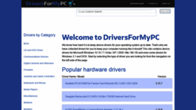 What Driversformypc.com website looked like in 2019 (5 years ago)