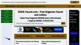 What Doge-faucet.com website looked like in 2019 (5 years ago)