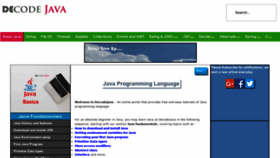 What Decodejava.com website looked like in 2019 (5 years ago)