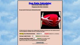 What Due-date-calculator.com website looked like in 2019 (5 years ago)