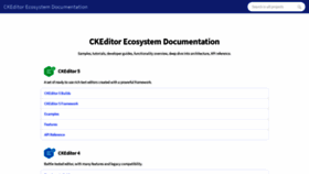 What Docs.ckeditor.com website looked like in 2019 (5 years ago)