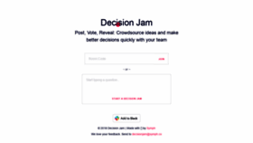 What Decisionjam.com website looked like in 2019 (5 years ago)