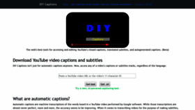 What Diycaptions.com website looked like in 2019 (5 years ago)