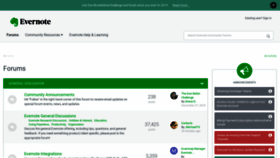 What Discussion.evernote.com website looked like in 2019 (5 years ago)