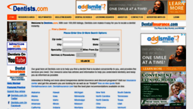 What Dentists.com website looked like in 2019 (5 years ago)