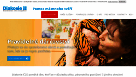 What Diakonie.cz website looked like in 2019 (5 years ago)