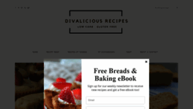 What Divaliciousrecipes.com website looked like in 2019 (5 years ago)