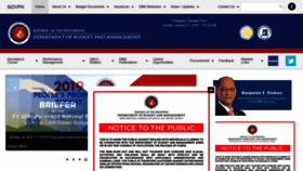 What Dbm.gov.ph website looked like in 2019 (5 years ago)