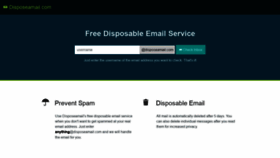 What Disposeamail.com website looked like in 2019 (5 years ago)
