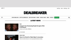 What Dealbreaker.com website looked like in 2019 (5 years ago)