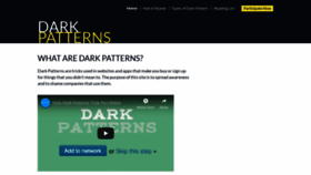 What Darkpatterns.org website looked like in 2019 (5 years ago)