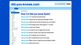What Did-you-knows.com website looked like in 2019 (5 years ago)