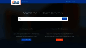 What Directory.ufhealth.org website looked like in 2019 (5 years ago)
