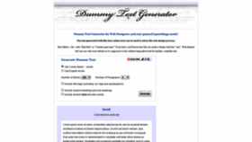 What Dummytextgenerator.com website looked like in 2019 (5 years ago)