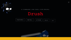 What Drush.org website looked like in 2019 (5 years ago)