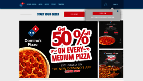 What Dominos.ng website looked like in 2019 (5 years ago)