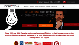 What Digitcom.ca website looked like in 2019 (6 years ago)