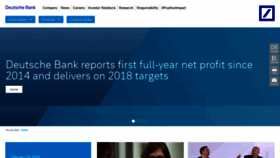 What Deutsche-bank.com website looked like in 2019 (5 years ago)