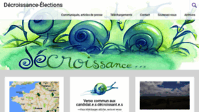 What Decroissance-elections.fr website looked like in 2019 (5 years ago)