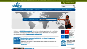 What Debra-international.org website looked like in 2019 (5 years ago)