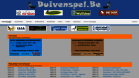 What Duivenspel.be website looked like in 2019 (5 years ago)