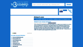 What Diziport.com.w3snoop.com website looked like in 2019 (5 years ago)