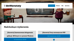 What Devwarsztaty.pl website looked like in 2019 (5 years ago)