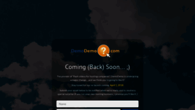 What Demodemo.com website looked like in 2019 (5 years ago)