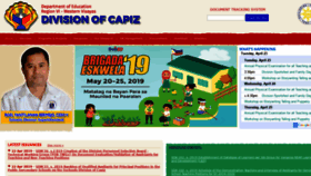 What Depedcapiz.ph website looked like in 2019 (5 years ago)