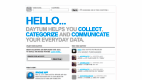 What Daytum.com website looked like in 2019 (5 years ago)