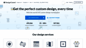 What Designcrowd.com website looked like in 2019 (4 years ago)