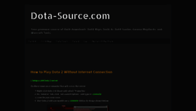 What Dota-source.com website looked like in 2019 (4 years ago)