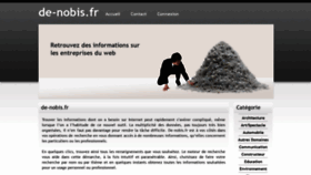 What De-nobis.fr website looked like in 2019 (5 years ago)