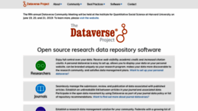 What Dataverse.org website looked like in 2019 (4 years ago)