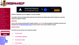 What Debianhelp.co.uk website looked like in 2019 (4 years ago)