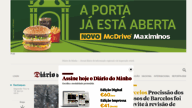What Diariodominho.pt website looked like in 2019 (4 years ago)