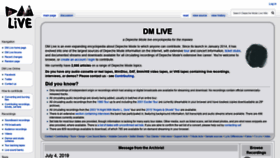 What Dmlive.wiki website looked like in 2019 (6 years ago)