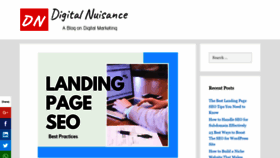 What Digitalnuisance.com website looked like in 2019 (4 years ago)