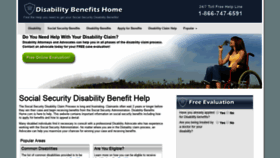 What Disabilitybenefitshome.com website looked like in 2019 (4 years ago)