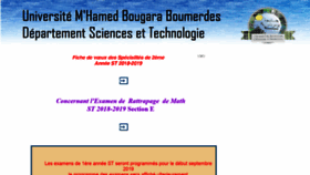 What Dpt-st.univ-boumerdes.dz website looked like in 2019 (4 years ago)