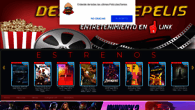 What Descargatepelis.com website looked like in 2019 (4 years ago)