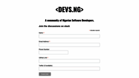 What Devs.ng website looked like in 2019 (4 years ago)