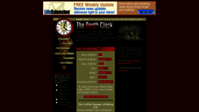 What Deathclock.com website looked like in 2019 (4 years ago)